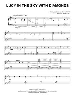 page one of Lucy In The Sky With Diamonds [Jazz version] (Piano Solo)