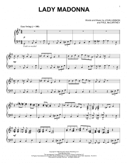 page one of Lady Madonna [Jazz version] (Piano Solo)