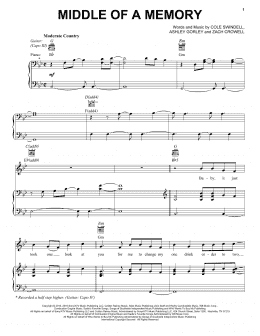 page one of Middle Of A Memory (Piano, Vocal & Guitar Chords (Right-Hand Melody))