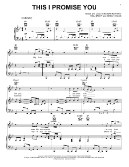 page one of This I Promise You (Piano, Vocal & Guitar Chords (Right-Hand Melody))