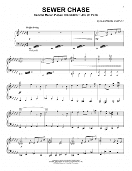 page one of Sewer Chase (Piano Solo)