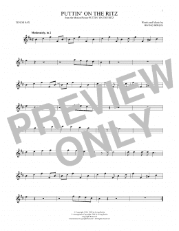 page one of Puttin' On The Ritz (Tenor Sax Solo)