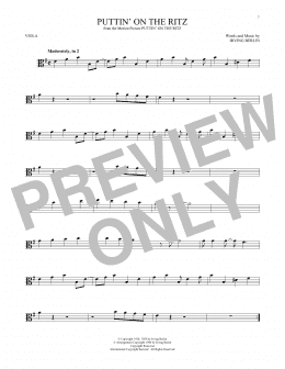 page one of Puttin' On The Ritz (Viola Solo)