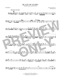 page one of Blaze Of Glory (Trombone Solo)