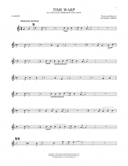 page one of Time Warp (Clarinet Solo)