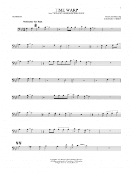 page one of Time Warp (Trombone Solo)