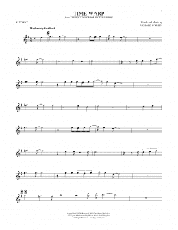 page one of Time Warp (Alto Sax Solo)