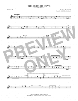 page one of The Look Of Love (Tenor Sax Solo)