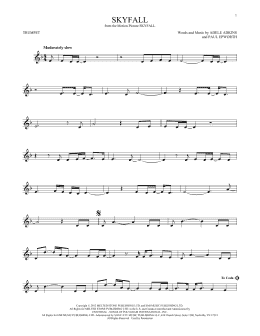 page one of Skyfall (Trumpet Solo)
