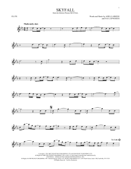 page one of Skyfall (Flute Solo)
