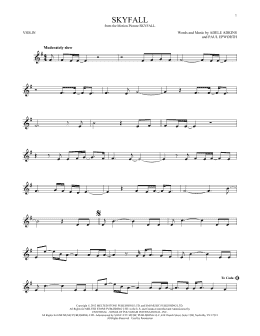 page one of Skyfall (Violin Solo)