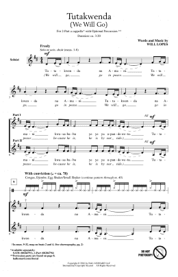 page one of Tutakwenda (We Will Go) (2-Part Choir)