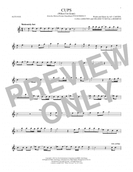 page one of Cups (When I'm Gone) (Alto Sax Solo)