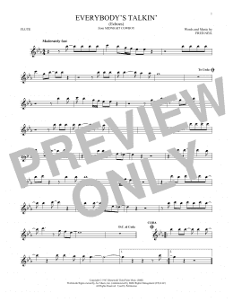 page one of Everybody's Talkin' (Echoes) (Flute Solo)