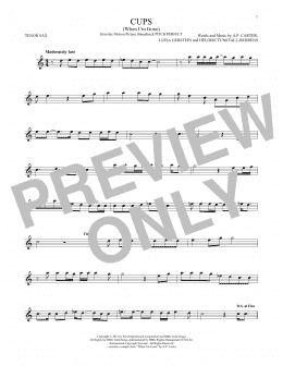 page one of Cups (When I'm Gone) (Tenor Sax Solo)