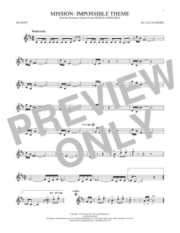 page one of Mission: Impossible Theme (Trumpet Solo)