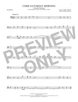 page one of Come Saturday Morning (Saturday Morning) (Trombone Solo)