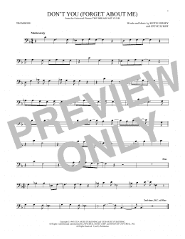 page one of Don't You (Forget About Me) (Trombone Solo)