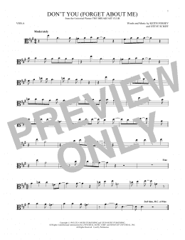 page one of Don't You (Forget About Me) (Viola Solo)