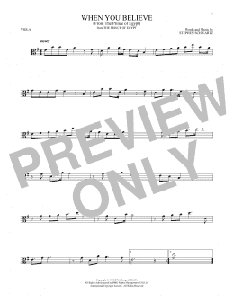 page one of When You Believe (from The Prince Of Egypt) (Viola Solo)