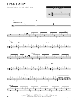 page one of Free Fallin' (Drum Chart)