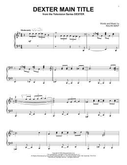 page one of Dexter Main Title (Piano Solo)