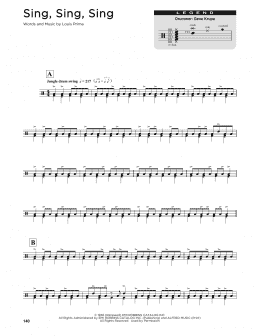 page one of Sing, Sing, Sing (Drum Chart)
