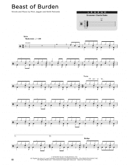 page one of Beast Of Burden (Drum Chart)