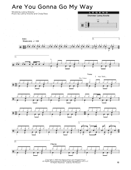 page one of Are You Gonna Go My Way (Drum Chart)