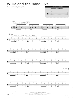 page one of Willie And The Hand Jive (Drum Chart)