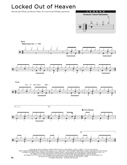 page one of Locked Out Of Heaven (Drum Chart)