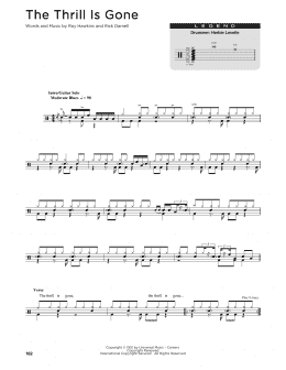 page one of The Thrill Is Gone (Drum Chart)