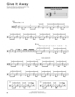 page one of Give It Away (Drum Chart)
