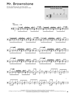page one of Mr. Brownstone (Drum Chart)