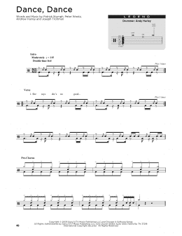 page one of Dance, Dance (Drum Chart)