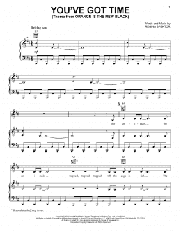 page one of You've Got Time (Theme from Orange Is The New Black) (Piano, Vocal & Guitar Chords (Right-Hand Melody))