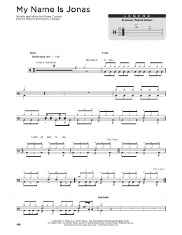 page one of My Name Is Jonas (Drum Chart)