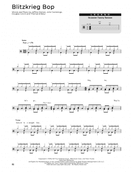 page one of Blitzkrieg Bop (Drum Chart)