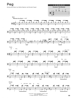 page one of Peg (Drum Chart)