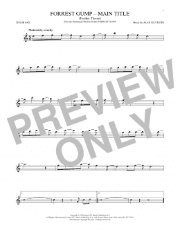 page one of Forrest Gump - Main Title (Feather Theme) (Tenor Sax Solo)
