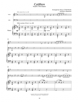 page one of Cotillon (Youth's The Season) (Educational Piano Ensemble)