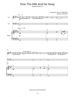 page one of Over The Hills And Far Away (Educational Piano Ensemble)