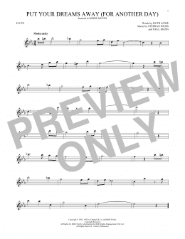 page one of Put Your Dreams Away (For Another Day) (Flute Solo)