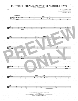 page one of Put Your Dreams Away (For Another Day) (Viola Solo)