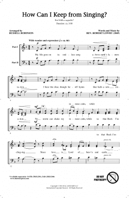 page one of How Can I Keep From Singing? (SAB Choir)