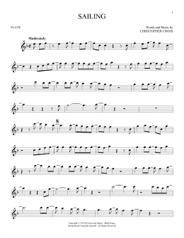 page one of Sailing (Flute Solo)