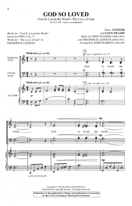 page one of God So Loved (With "God So Loved The World" And "The Love Of God") (SATB Choir)