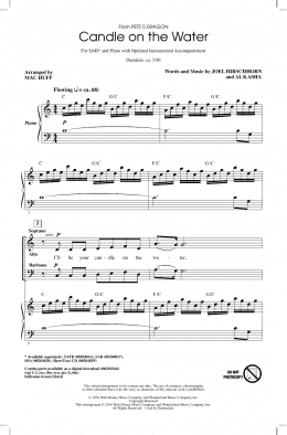 page one of Candle On The Water (from Pete's Dragon) (arr. Mac Huff) (SAB Choir)
