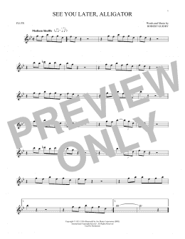 page one of See You Later, Alligator (Flute Solo)