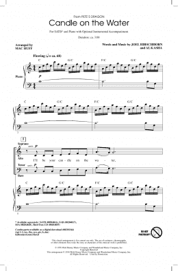 page one of Candle On The Water (from Pete's Dragon) (arr. Mac Huff) (SATB Choir)